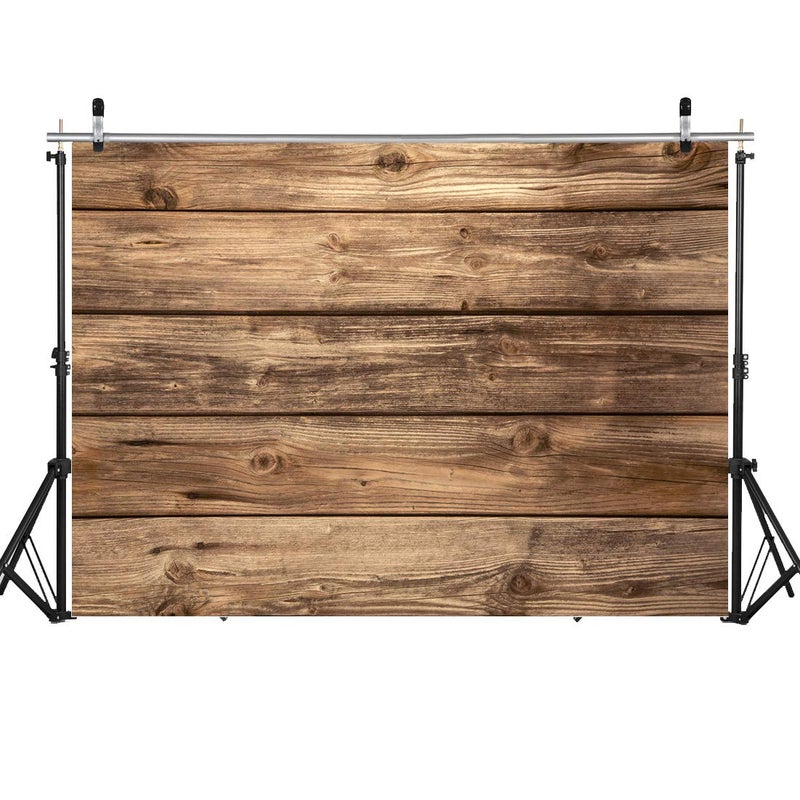 WOLADA 7x5FT Rustic Wood Wall Backdrop Natural Brown Wooden Board Photography Background Baby Shower Birthday Party Cake Table Decoration Banner Backdrops Photo Booth Prop 11839 - Image 2